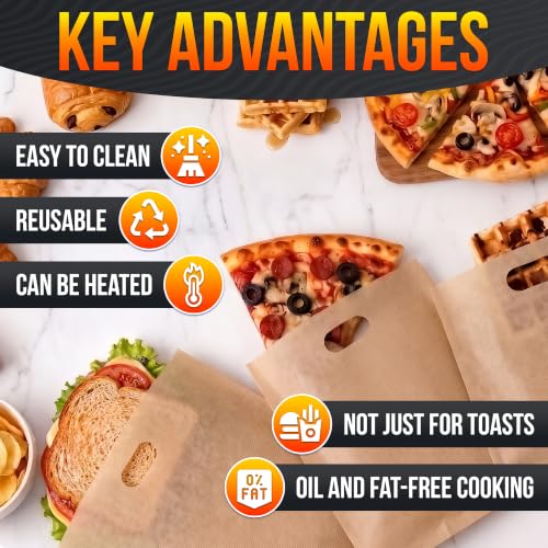 6 Pack Toaster Bags Reusable (6 Count)