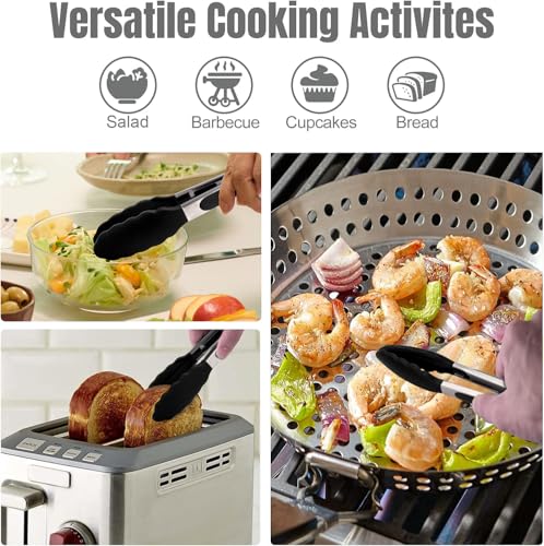 Silicone Serving Tongs for Cooking 9 (3 Count)