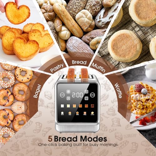 Toaster 4 Slice Long Slot for Bagels & Artisan Bread