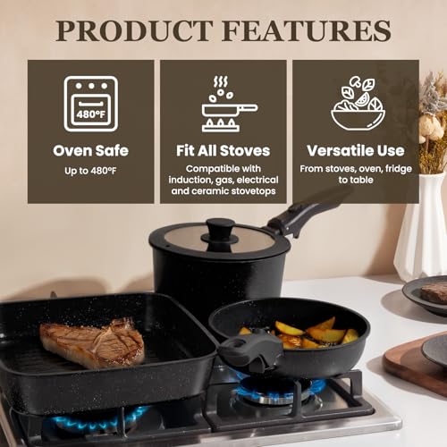 22 Pack Nonstick Pots and Pans Set
