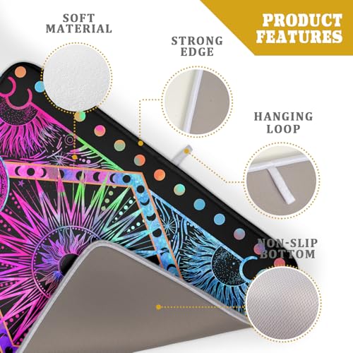 Colorful Microfiber Dish Drying Mat for Kitchen Counter 18 X 24 in Moon Decoration Dishes Pad Coffee Mats