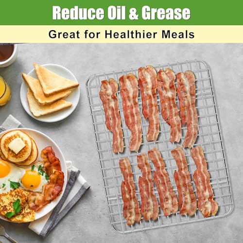 12x9 Inches Stainless Steel Cooling Rack Set of 2 for Quarter Sheet