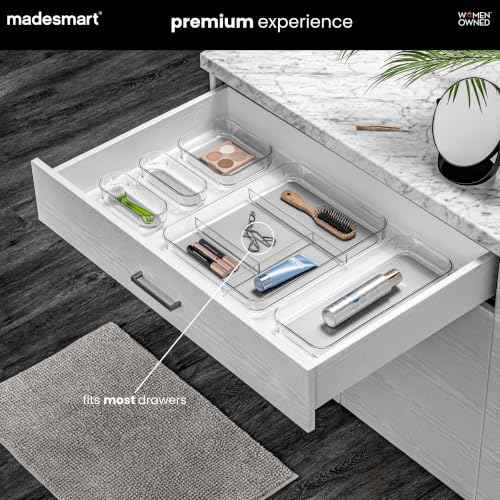 Clear 4 Compartment Drawer Organizer