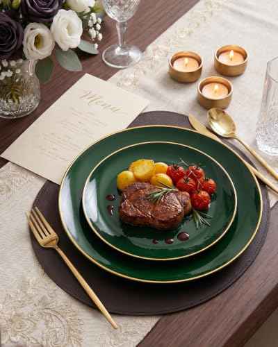 200PCS Green Plastic Plates (200 Count)