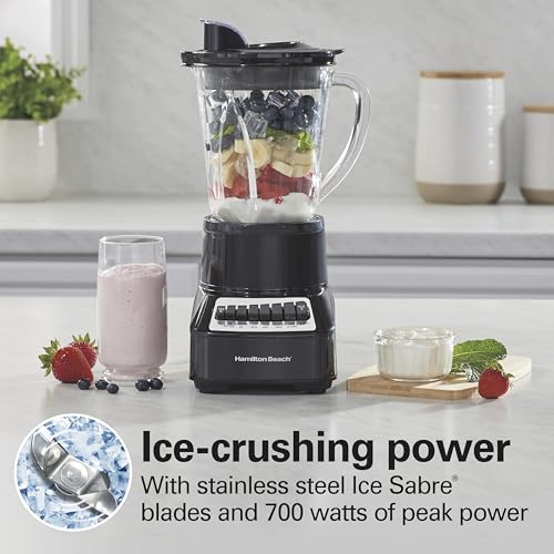 Wave Crusher Blender for Smoothies With 40 Oz Glass Jar