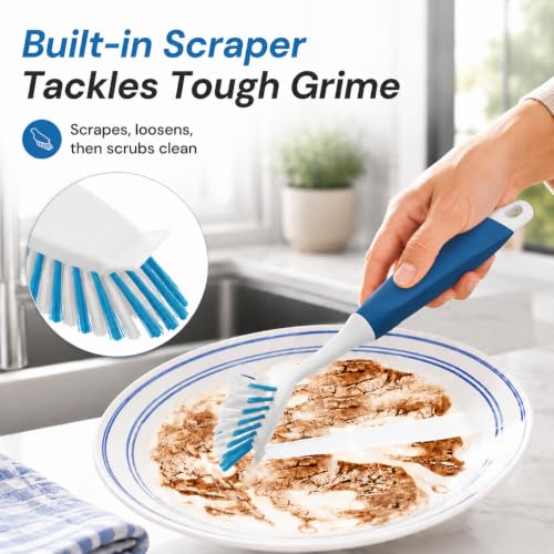 2 Pack Dish Brushes with Scraper (2 Count)