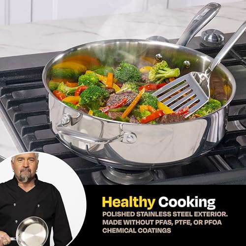 5 Qt Stainless Steel Sautepan with Lid