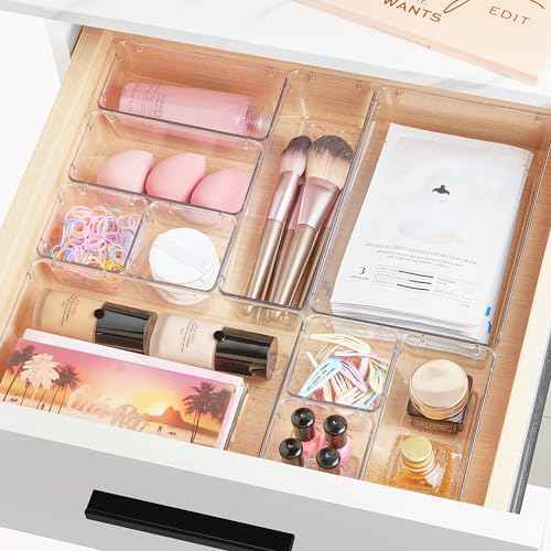 28 Pack Clear Drawer Organizer Bins (28 Count)