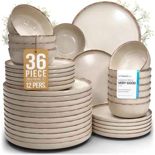 36 Piece Stoneware Dinnerware Set for 12 (36 Count)