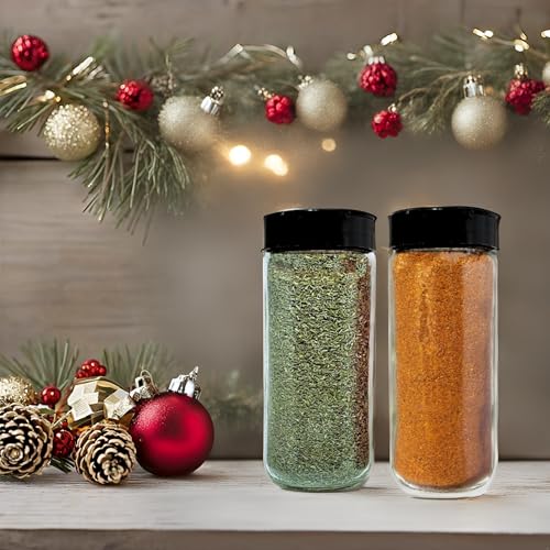 16oz Glass Spice Shakers with Lids (2 Count)