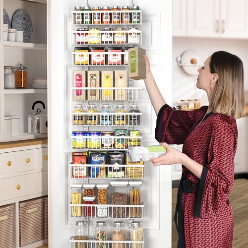 9 Tier White Over The Door Pantry Organizer