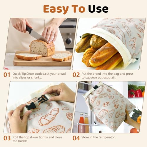 Beeswax Bread Bags for Homemade bread (2 Count)