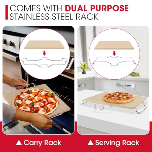 12" x 12" Square Pizza Stone for Oven and Grill