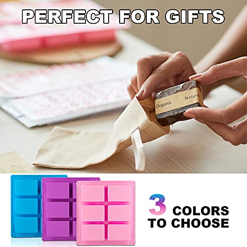 3 Pack Silicone Soap Molds (18 Cavities)