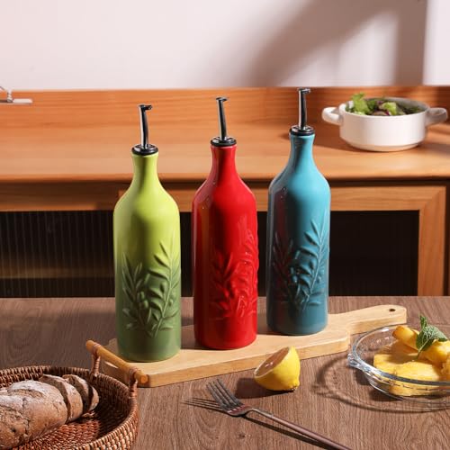 Sweejar Large Ceramic Olive Oil Dispenser Bottle