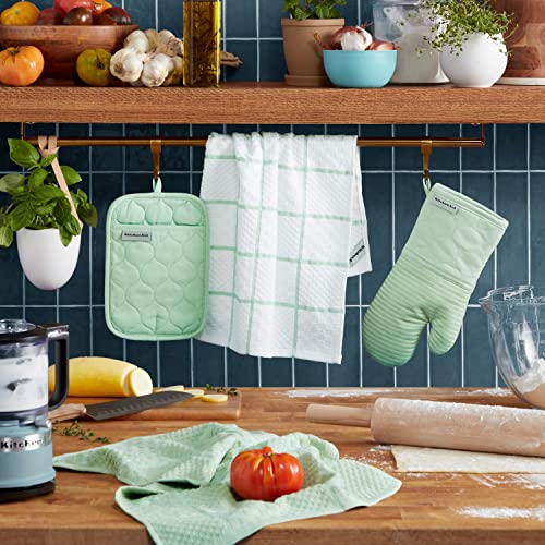 Quilted Cotton Terry Cloth Oven Mitt