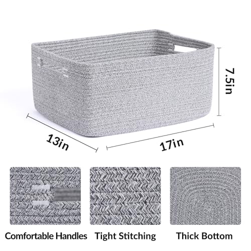 Large Storage Baskets for Shelves (2 Count)