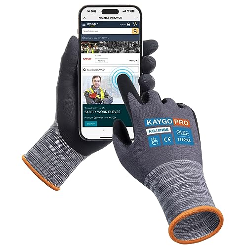 Safety Work Gloves MicroFoam Nitrile Coated (3 Count)