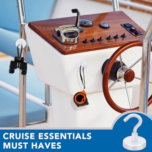 Magnetic Hooks Magnet Hook for Cruise Cabins 85LBS Essentials 6P (6 Count)