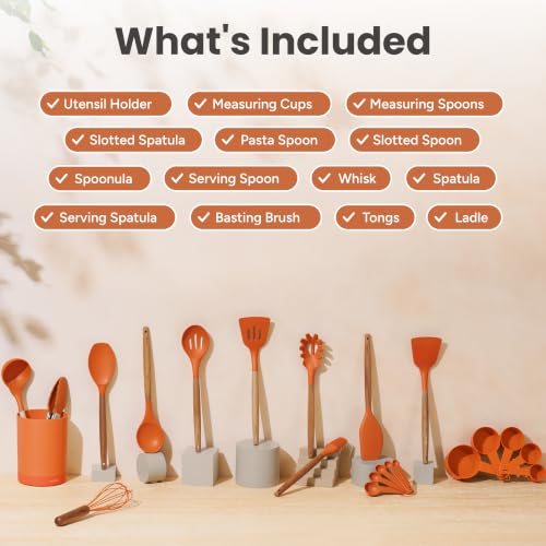 Silicone Kitchen Utensils Set (22 Count)