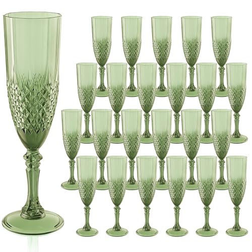 24 Pack Plastic Champagne Flutes (24 Count)