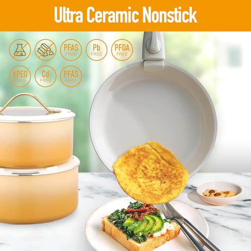 20pcs Ceramic Cookware Set Nonstick