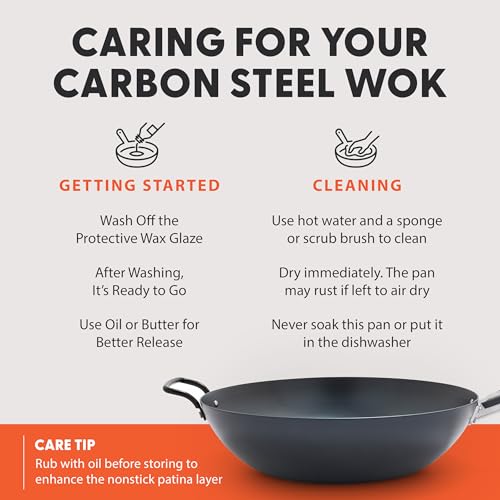 Carbon Steel Wok 12”