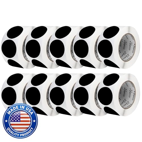 Black Perforated Round Circle Dot Sticker 3 (10 Count)