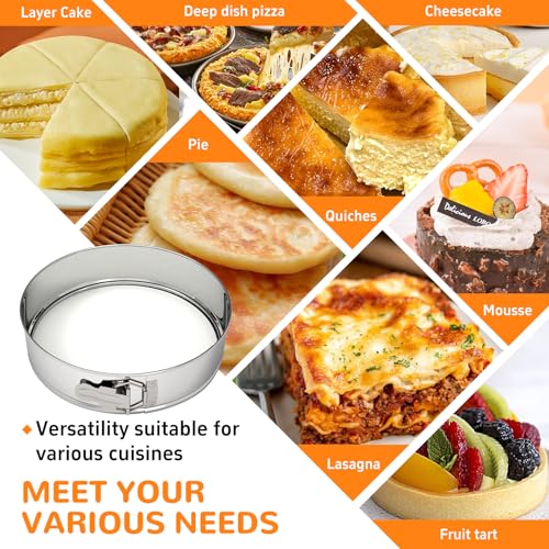 9 Inch 304 Stainless Steel Springform Pan with Removable Bottom