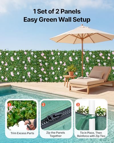 Artificial Luxury‌ Flower Wall Backdrop (2 Count)