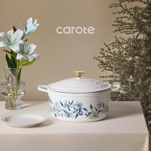 7QT Enameled Cast Iron Dutch Oven Pot with Lid