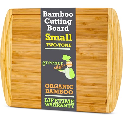 12 Inch Small Bamboo Cutting Board with Lifetime Replacements