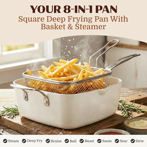 Ceraluxe 20Pc Pots and Pans Set Non Stick Ceramic Cookware Set
