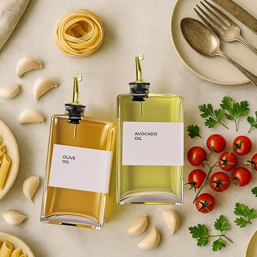 Glass Oil Dispenser for Kitchen (4 Count)