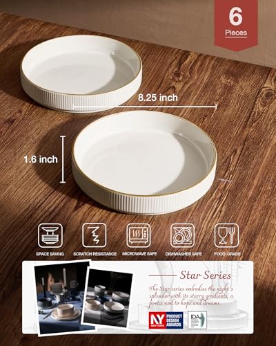 Star 8.25" Pasta Bowls Set of 6 (6 Count)