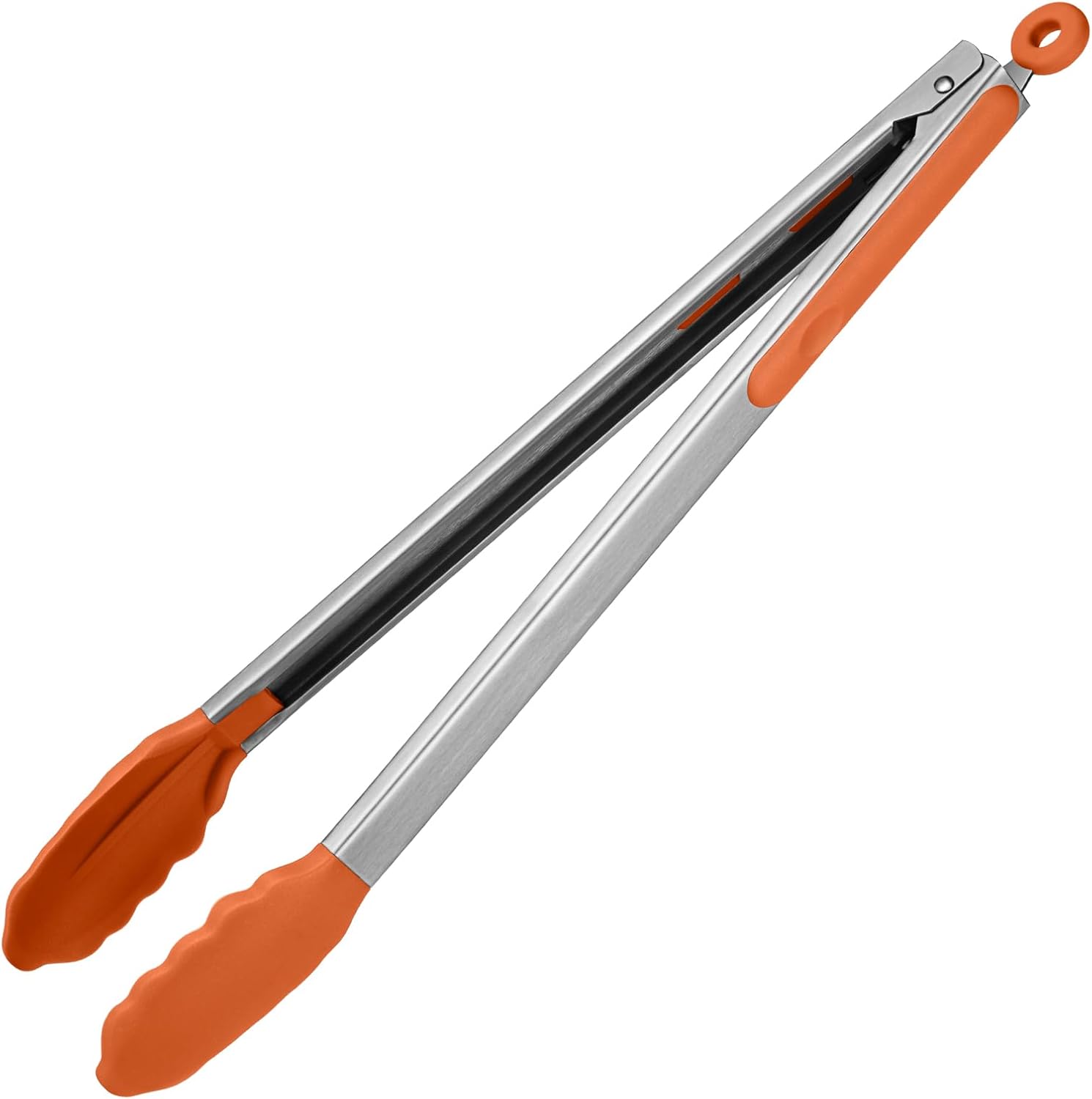600ºF Heat Resistant Kitchen Tongs: U-Taste 16 inch Extra Long Large Silicone Cooking Tong with Sturdy Non Stick Rubber Tips & Non Slip Silicon Coated 18/8 Stainless Steel Handle for Grill BBQ(Orange) - Culinary Roots