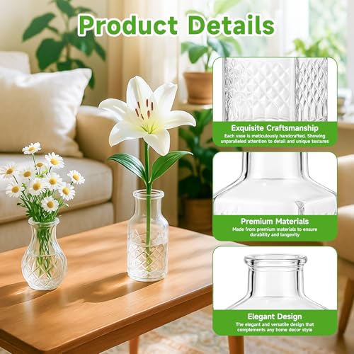 Glass Bud Vase Set of 20 Pcs (20 Count)