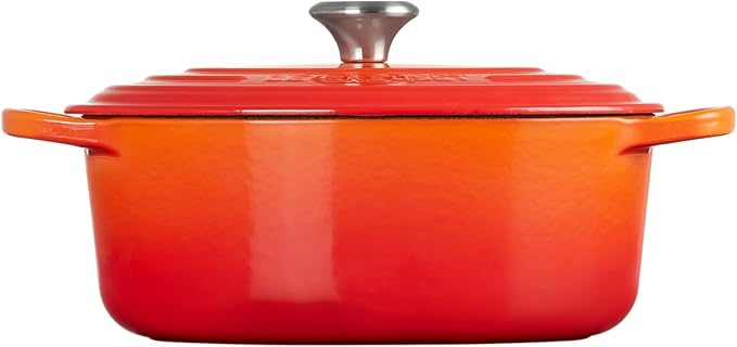 Le Creuset Enameled Cast Iron Signature Oval Dutch Oven, 2.75 qt., Flame