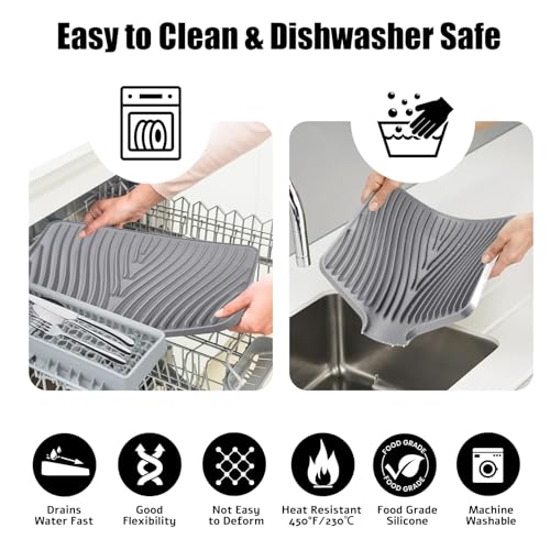 Silicone Dish Drying Mat for Kitchen Counter