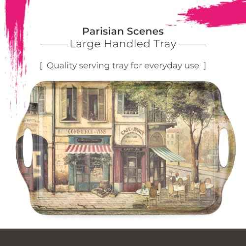 Parisian Scenes Melamine Rectangular Serving Tray