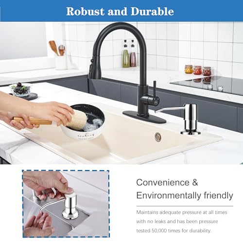 Soap Dispenser for Kitchen Soap Dispenser Pump Chrome with 47" Tube Kit