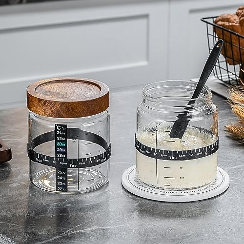 Sourdough Starter Jar 35OZ Wide‑Mouth