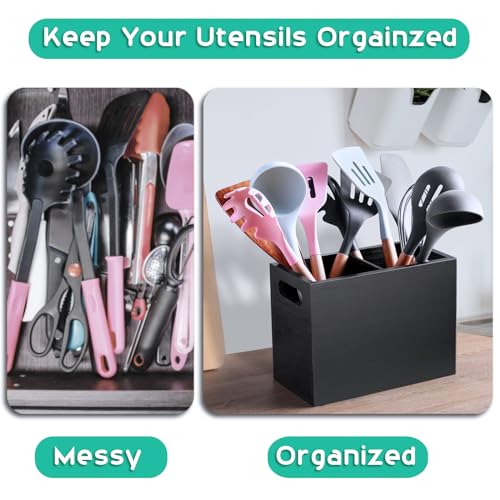 Black Utensil Holder for Kitchen Counter