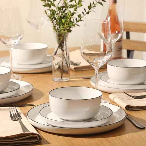 Oslo 12 Piece Porcelain Dinnerware Set