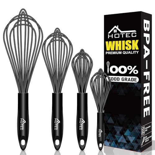 4 Pieces Silicone Whisks Set