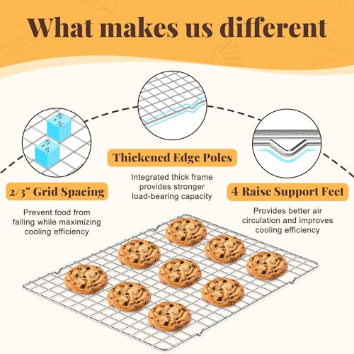 2 PCS Grid Wire Baking Cooling Racks