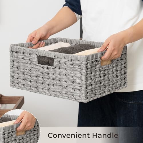 Wicker Storage Baskets for Shelves