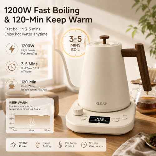Gooseneck Electric Kettle with Temperature Control