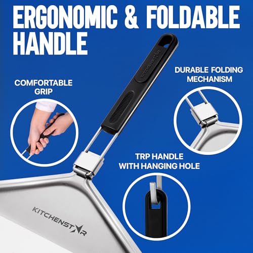 12 Inch Stainless Steel Pizza Peel with Folding Handle