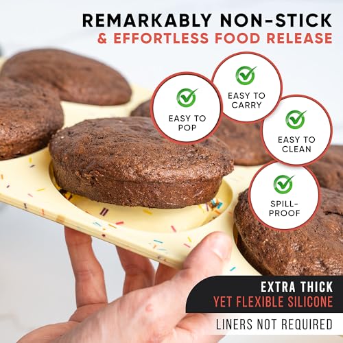 Jumbo Top Silicone Muffin Pans for Baking